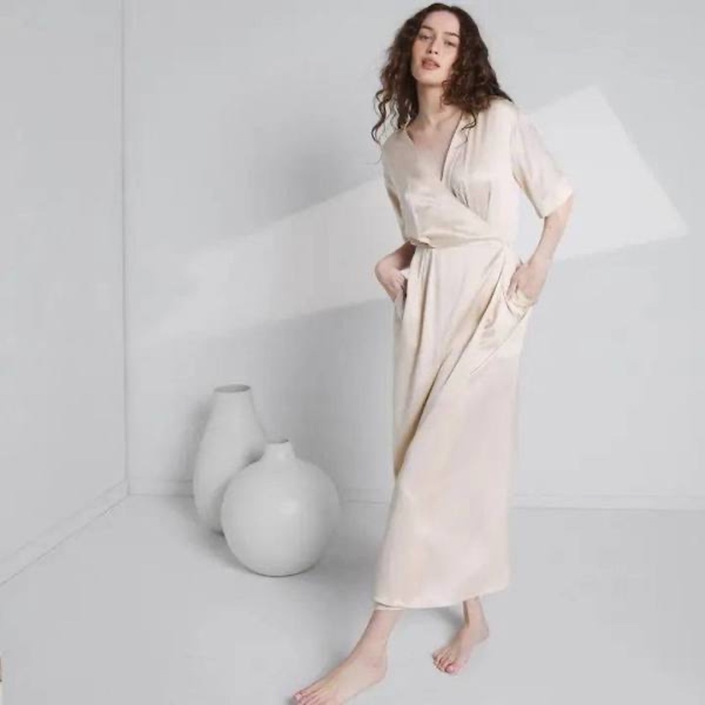 Lunya NWT Silk Wrap Dress – Sold Out Online – New